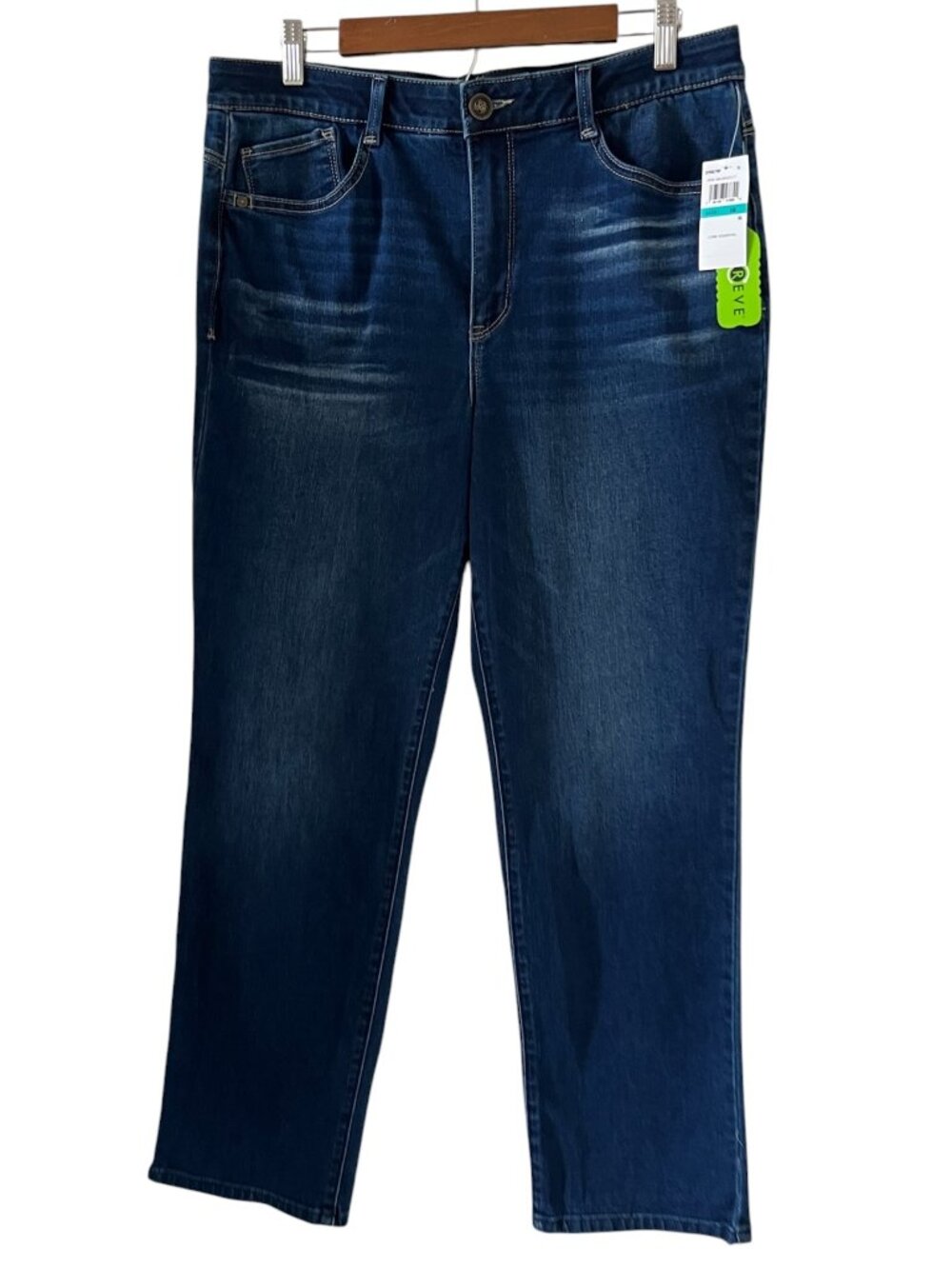 Democracy NEW "Ab" Solution Stretch High Rise Straight Leg Jeans Size 16